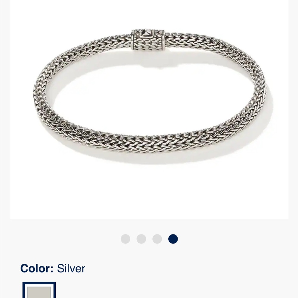 Gorgeous John Hardy .925 Sterling Silver Woven Bracelet M NWT! - Picture 15 of 16